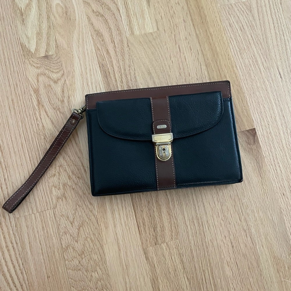 Vintage Bally Leather Wristlet Clutch